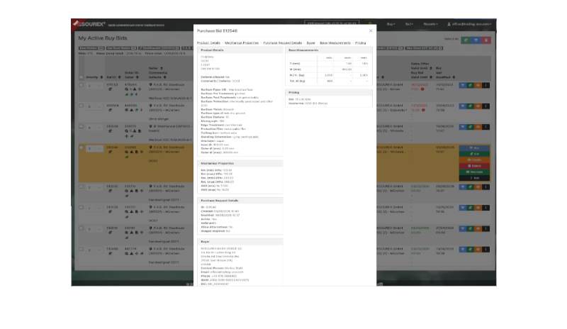 RX® product order details